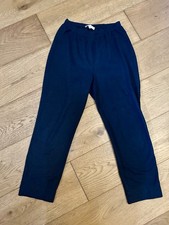 Sahara Soft Jersey Cropped Trousers Navy Blue Size 1 UK 10-12
