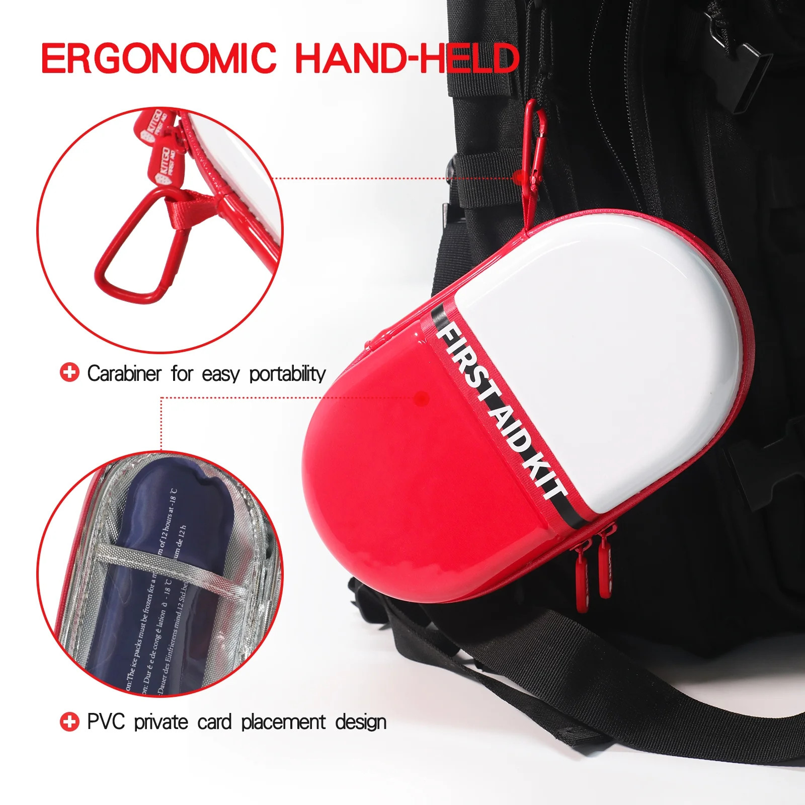 Diabetic Supply Cooler Case with Ice Bag Dispenser and Pill Box for Travel