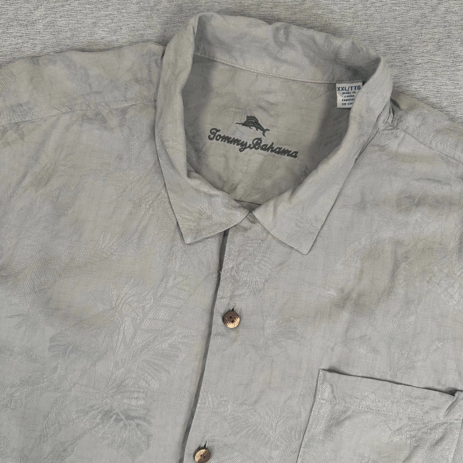 Tommy Bahama Shirt Mens XXL Grey 100% Silk Jacquard Tropical Floral Button Down
Opens in a new windo