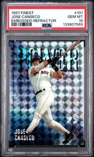 PSA 10 - 1997 Topps Finest JOSE CANSECO Embossed Refractor #101 (7569)