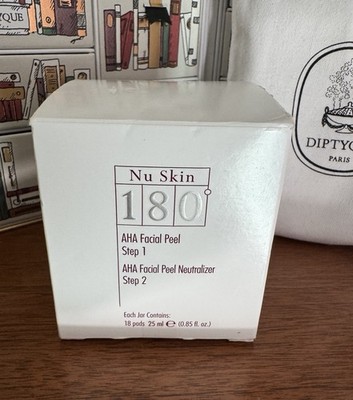 Nu Skin NuSkin 180 AHA Facial Peel and Neutralizer 18 Pads In Each