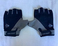 Dunlop Sport Fingerless Cycling Gloves XL Black/Grey Neoprene Nylon Lycra