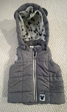 Disney Mickey Mouse H M Infant Puffer Vest removable Hood With Ears. 4-6 Months