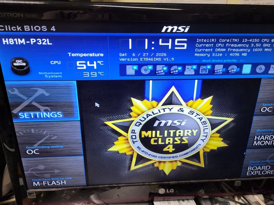 *** Carte mère MSI H81M-P32L LGA1150 + Intel Core I3-4150 3,50Ghz - Tested - Photo 2/4