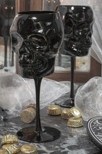 Killstar Cranium Wine Glasses Drinking Cup One Size Black Women New Goth
