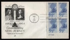 #1247 5c New Jersey-Plate Block, Art Craft H/C FDC **ANY 5=FREE SHIPPING**