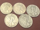 Liberty Walking Lot of 5 coins 1917 S, 1939, 1946 S, 1946 D, 1947 D