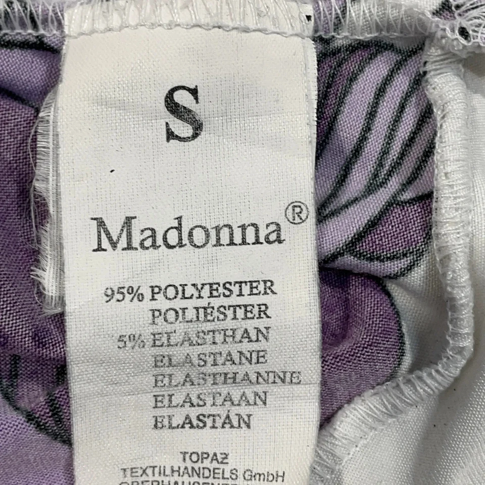 Madonna, Rock, Größe: S, Lila/Weiß/Schwarz, Elasthan/Polyester, Blumen #gbo - Bild 4 von 4