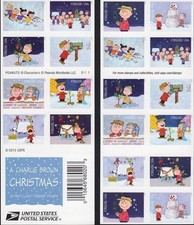 2015 USPS SHEET OF 20 FIRST CLASS LETTER STAMPS A CHARLIE BROWN CHRISTMAS 78¢