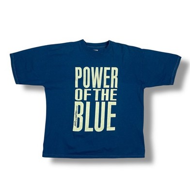 Vintage Levi s Power of the Blue Graphic T-Shirt Blau Herren Gr.XL 90s Y2K