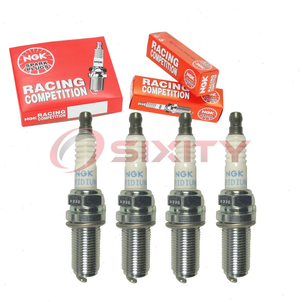 4 pc NGK 4901 R7437-8 Racing Spark Plugs for IKH24 5346 Ignition Wire vn