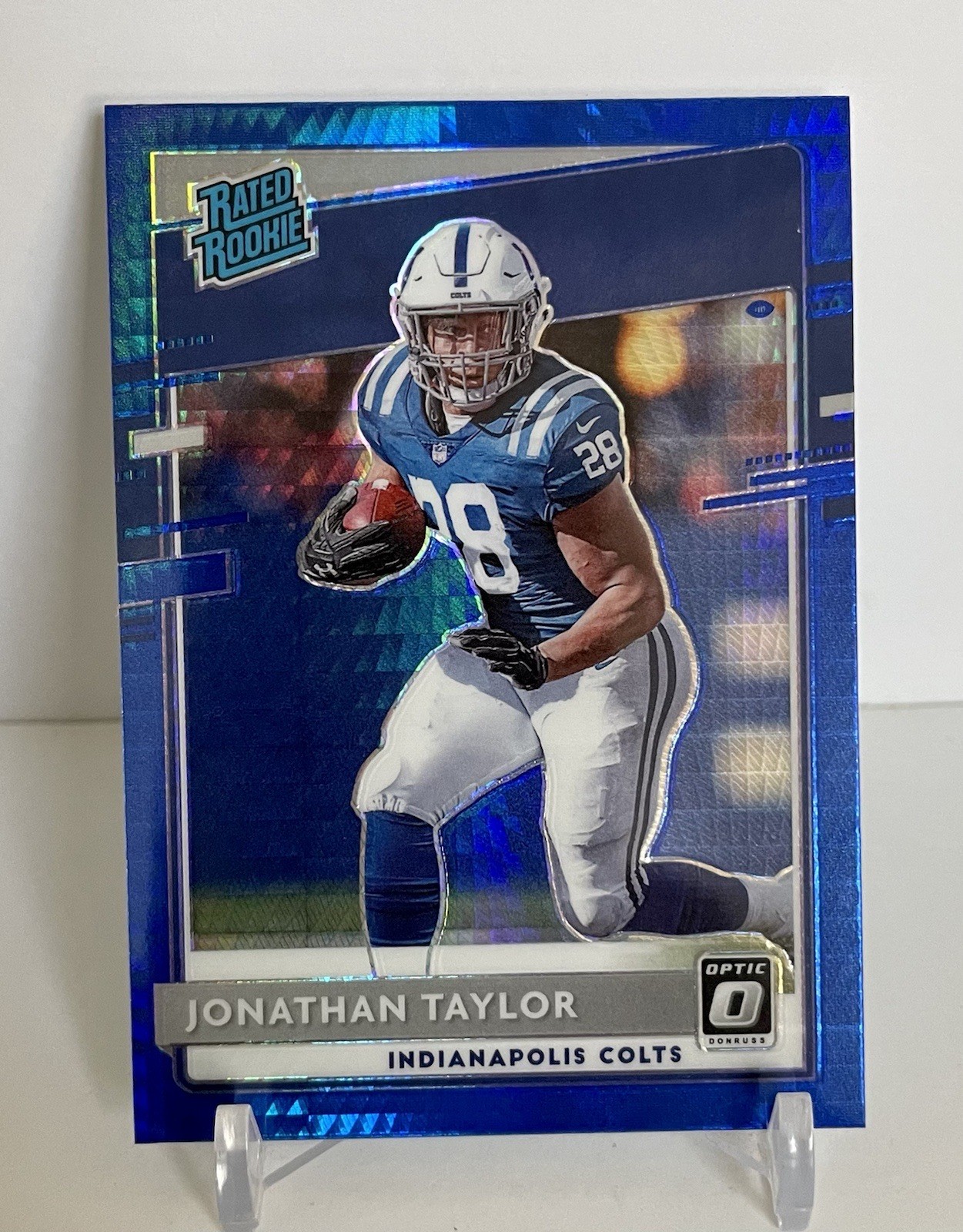 2020 Donruss Optic Jonathan Taylor Blue Hyper Rookie Prizm No.167 Colts!!!!