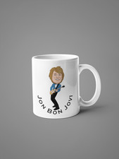 Bon Jovi Music Rock Cartoon Graphic Tea , Coffee Gift Mug