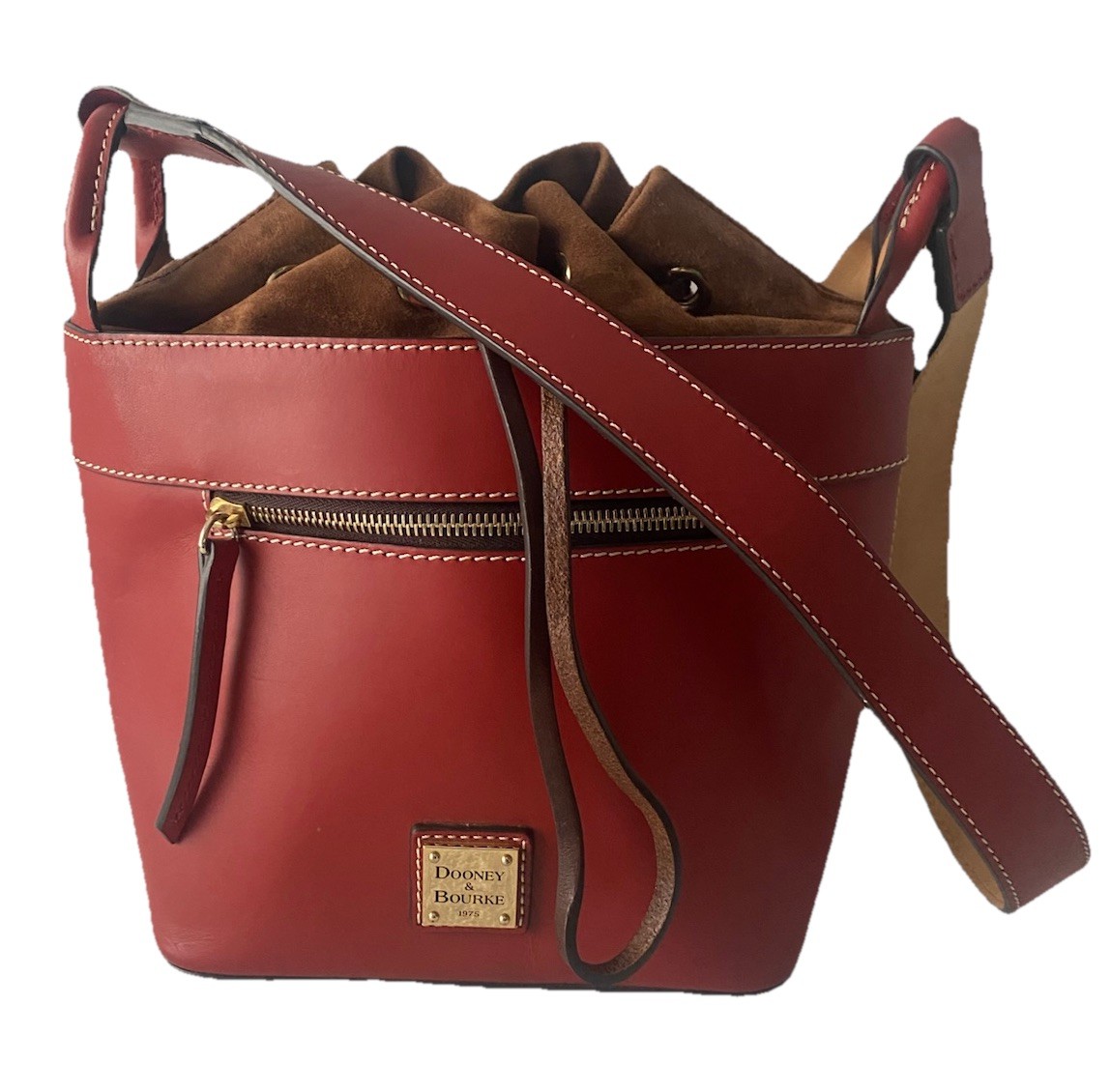 Dooney Bourke Beacon Leather Drawstring Bucket Sh… - image 1