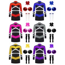 Kids Girls Dancewear Rhinestones Dance Skirt Set Performance Outfits Raves Jazz
