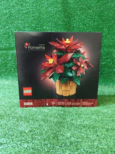 New LEGO Set 10370 Botanicals Collection: Poinsettia Sealed Flower Plant Red 