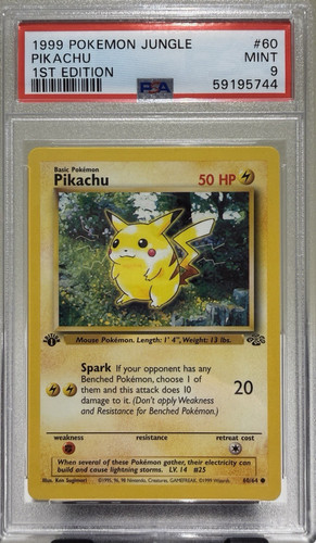 PSA 9 1999 POKEMON JUNGLE PIKACHU 1ST EDITION #60