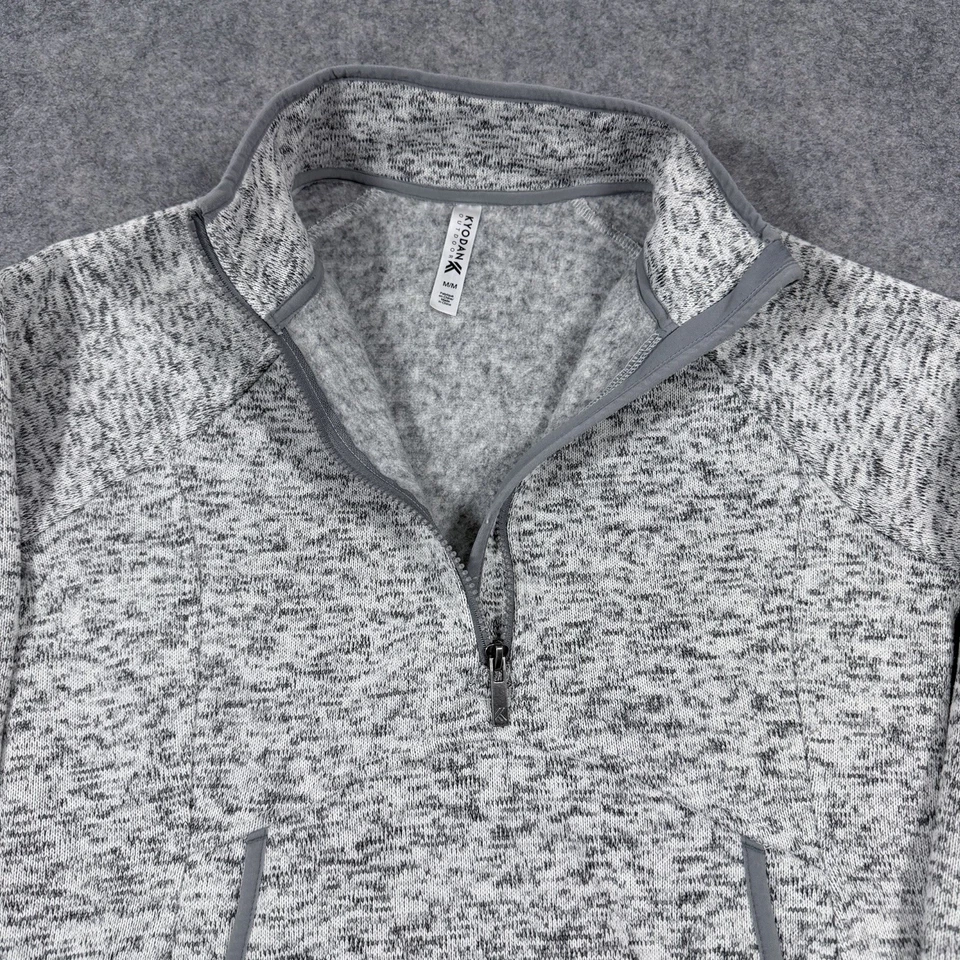 Sudadera polar manga larga Kyodan exterior 1/4 cremallera para mujer talla mediana gris Foto 3 de 4