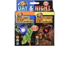 Day  Night Reptile Bulb Combo Pack 2pc UV Heat Lighting - Full Spectrum