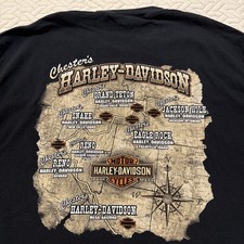 Authentic 2009 Harley-Davidson Chester&rsquo;s Mesa Arizona Map Men&rsquo;s XL Black Shirt