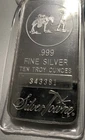 Silver Town 10 oz Bar.999 Silver Sealed And With Serial