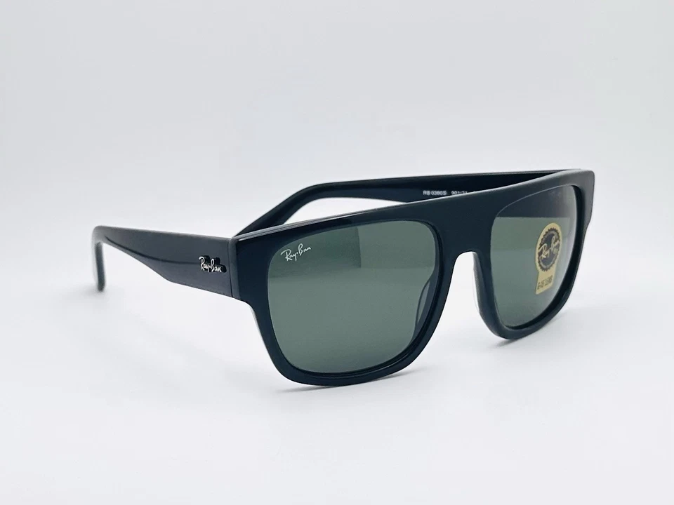 Gafas de sol Ray-Ban RB0360S Drifter 58 mm cuadradas - marco negro/lente verde G-15 Foto 3 de 4