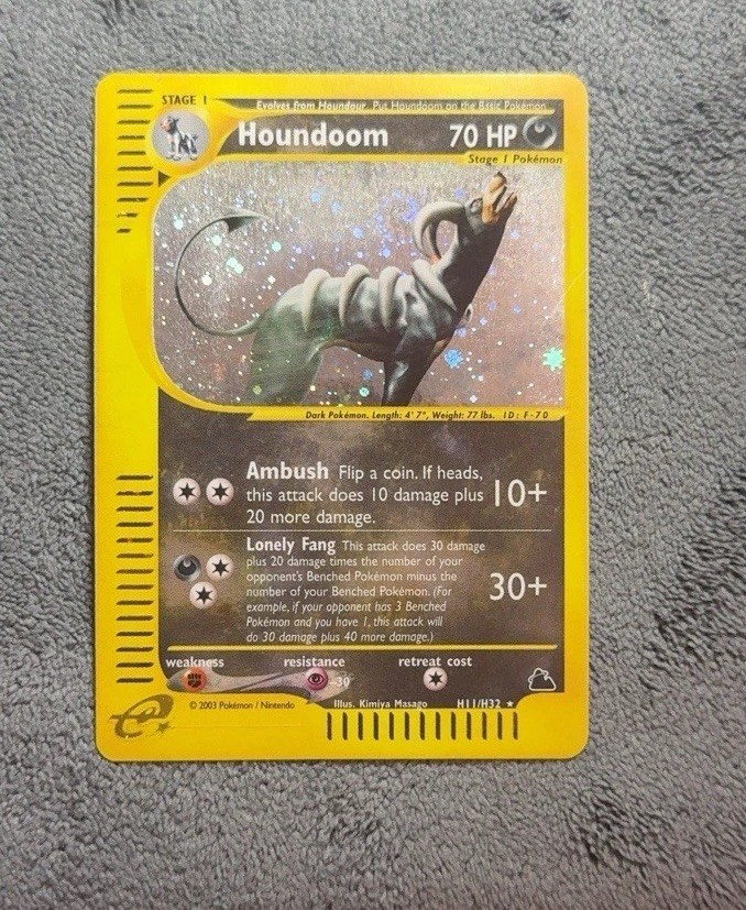 Pokemon Houndoom Skyridge Holo Rare #H11 MP
