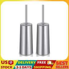 Toilet Brush and Holder, 2 Pack Toilet Brush Stainless Steel, Toilet Bowl Brush