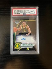 Jackson Shelstad 2024-25 Bowman U Sapphire Black Prospect Auto /10 Oregon PSA 10