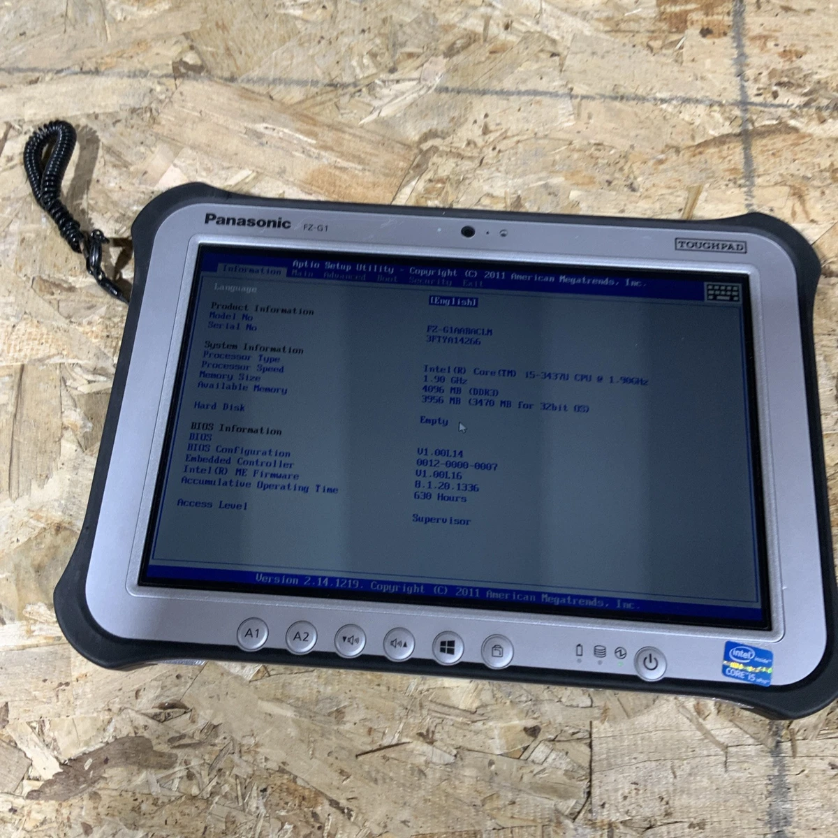 Panasonic ToughPad FZ-M1-Impecable 9'' | Reconditionné | Core i5 1.1GHz