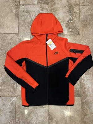 Men's Nike Tech Fleece Windrunner Hoodie Sweatshirt Small HV0949-696 Red Black