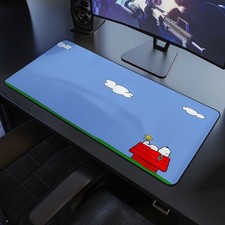 Snoopy Peanuts Desk Mat, Cartoon Mousepad XL XXL, Gift for Peanuts Fans