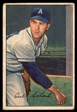 1952 Bowman #46 CARL SCHEIB (B)  Philadelphia Athletics  VG-VG/EX  Faint Wrinkle