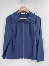 Weekends By Chicos Navy Blue Lightweight Jacket M 1