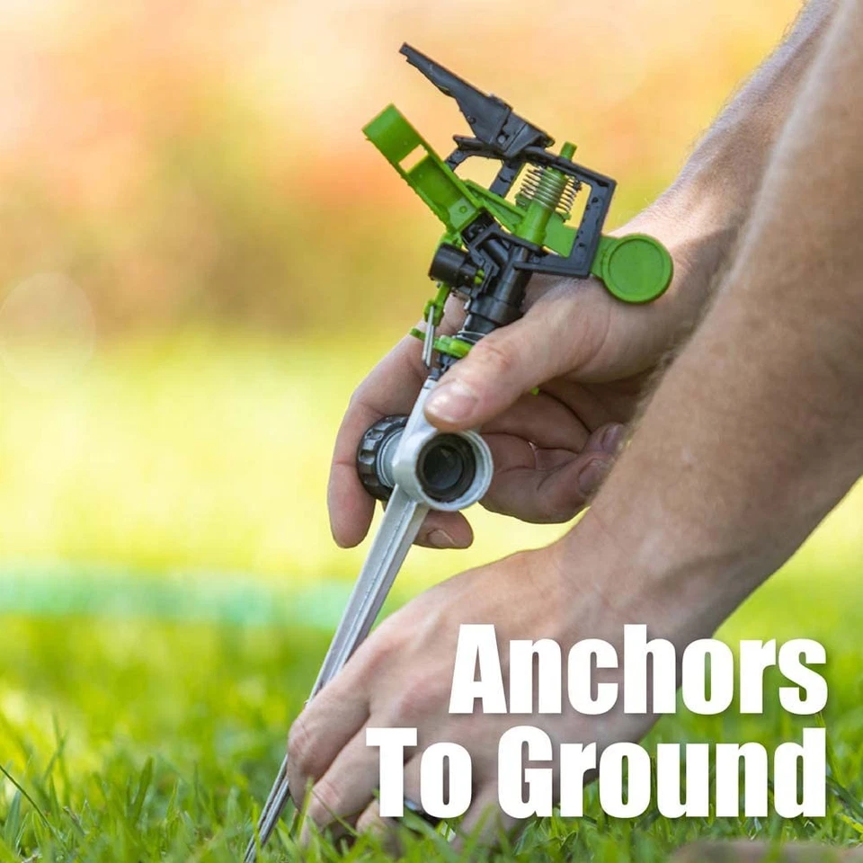 Aspersor de espiga pulsante ajustable para césped, jardín o patio, pudrición de 360 grados... Foto 3 de 4