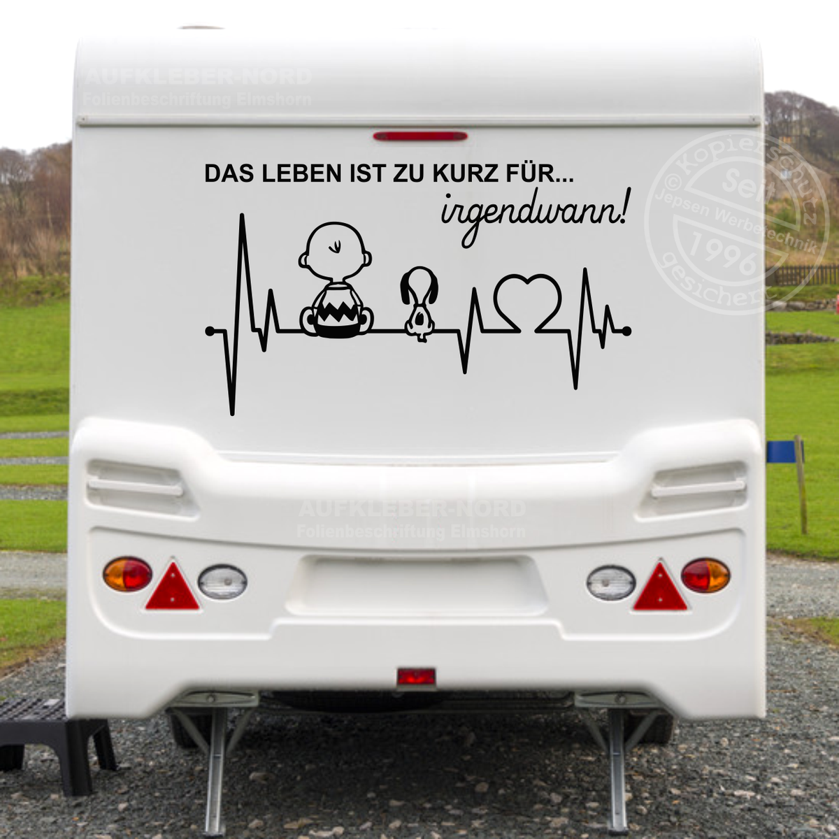 Battito Cardiaco Snoopy 120 Cm Ora Scritta B121 Adesivo Auto - Foto 3