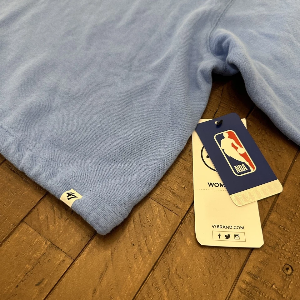 '47 Brand Philadelphia 76ers Flax Blue Hoodie Size Women's Medium NWT  - Image 3 of 4