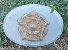 Abs plastic reusable mold flower plaque plaster concrete mould 7" x 5" x 3/4" 