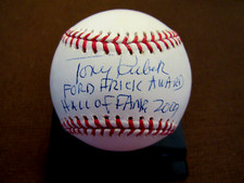 TONY KUBEK FORD FRICK AWARD HOF 2009 YANKEES SIGNED AUTO BASEBALL PSA/DNA BEAUTY