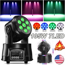 7LED Moving Head Lighting RGBW Stage Light Strobe Beam DMX DJ Disco Party Effect