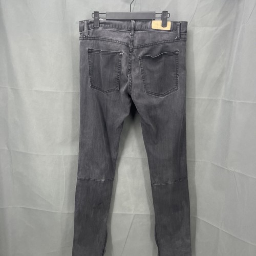 MNML Jeans Mens 32x33 Gray Skinny Ankle Zip Button Fly Denim Moto Stretchy - Picture 4 of 7