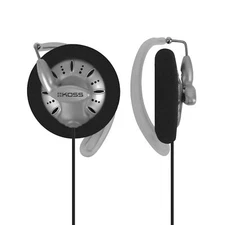 Koss KSC75 Portable On-Ear Clip Headphones Retro Style Ultra Lightweight Silv...