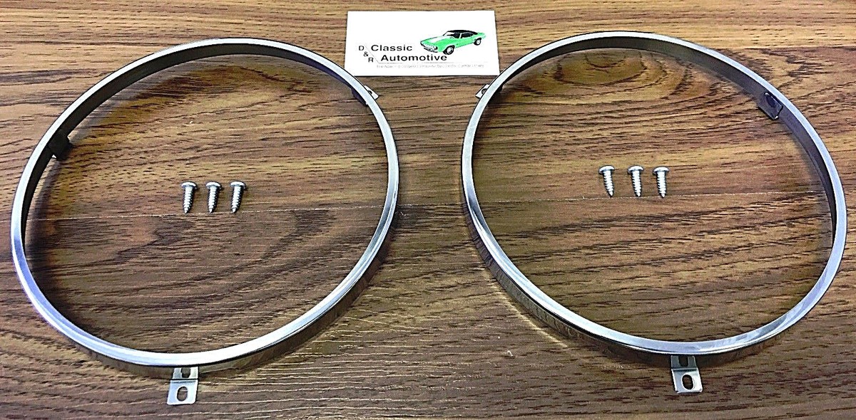 Vintage GM Stainless Steel Headlight Retaining Trim Ring For 82-92 Camaro & 77-81 Firebird