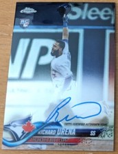 2018 Topps Chrome Rookie Autograph Auto Richard Urena   CARD # RA-RU