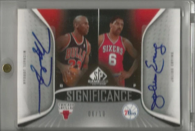Michael Jordan - Julius Erving 06/07 SP Game Used Edition Dual Autograph #06/10
