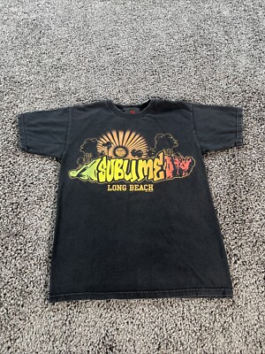 Sublime T Shirt Mens Small Long Beach Rock Band Tour Black 2010 Y2K