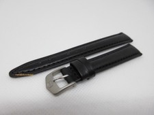 New Tag Heuer 14mm Black Leather Strap Steel Buckle