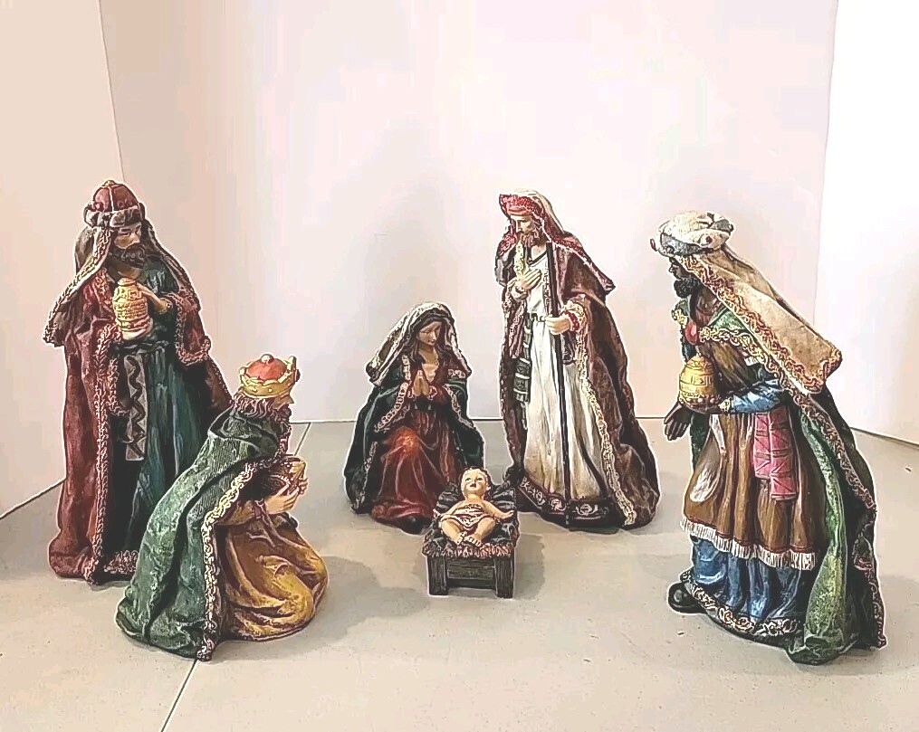 置物 sss.S Tii Collections S/6 X0239 Resin Nativity Figures Wise Men Baby