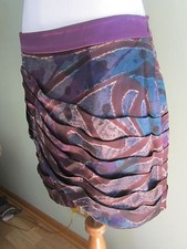 Walter Purple Multi Silk Mini Skirt Size 8