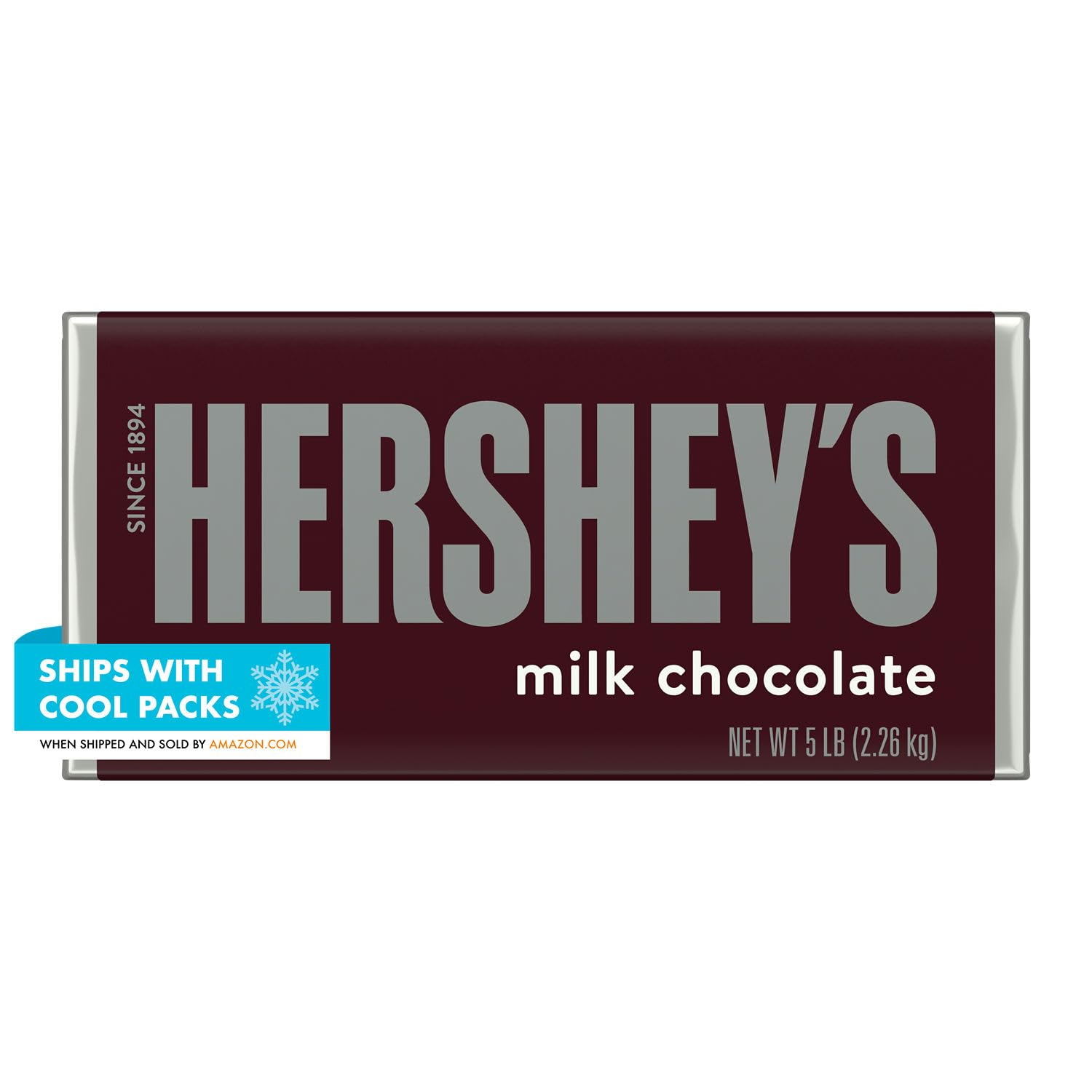 5 Lb Milk Chocolate Candy Bar for Baking & Snacking